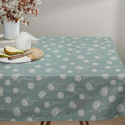 Dandelions Floral Natural Reed Tablecloth , Linen Look Tablecloth , Round Tablecloth , Oval Tablecloth , Rectange Tablecloth