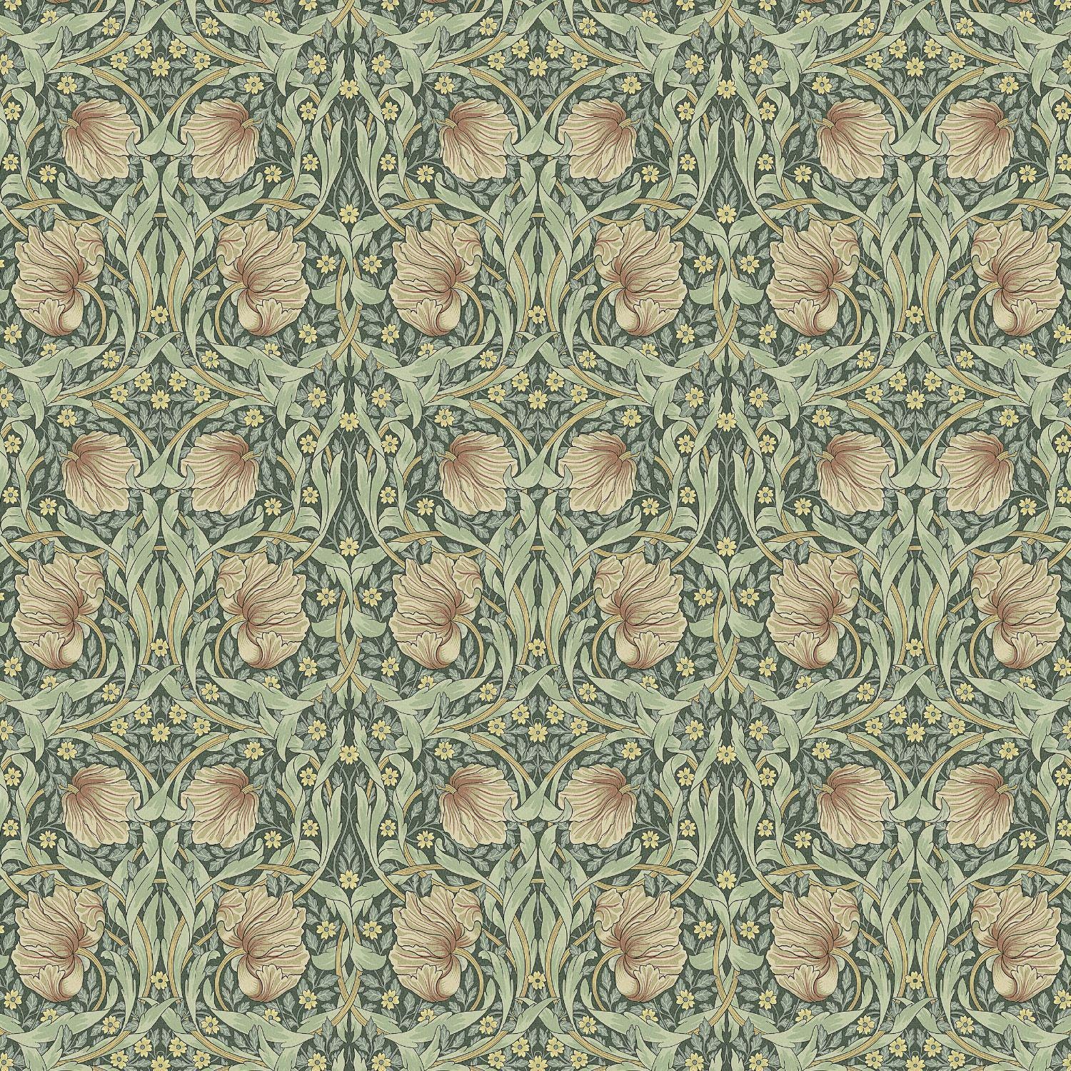 Round Tablecloth William Morris Pimpernel Forest Green , William Morris Tablecloth , Round Oval Tablecloth , Square Rectangle Tablecloth UK
