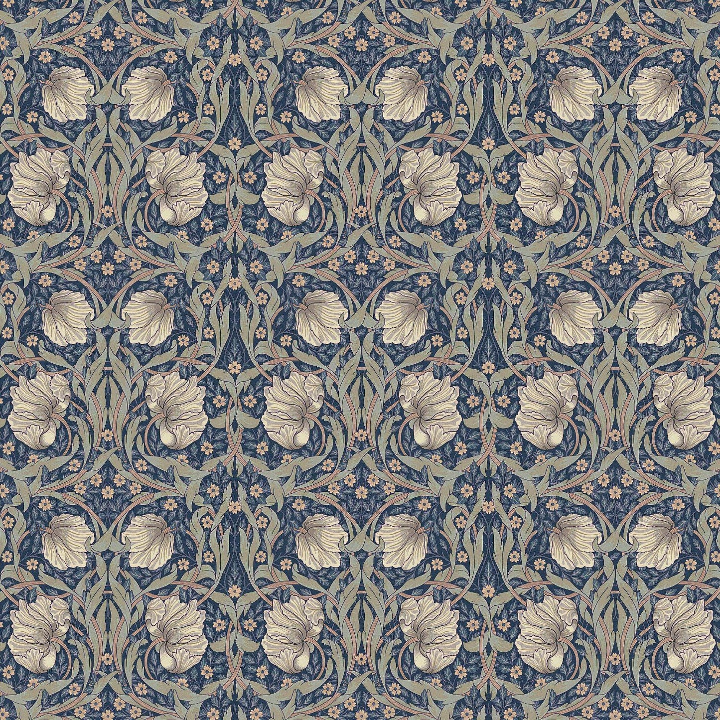 William Morris Pimpernel Tablecloth: Round, Square, Oval - Handmade in UK