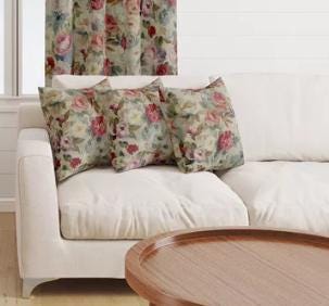 Vintage Rose Cushion Cover , Floral Cushion Cover , Scatter Cushions , Cushion Cover UK