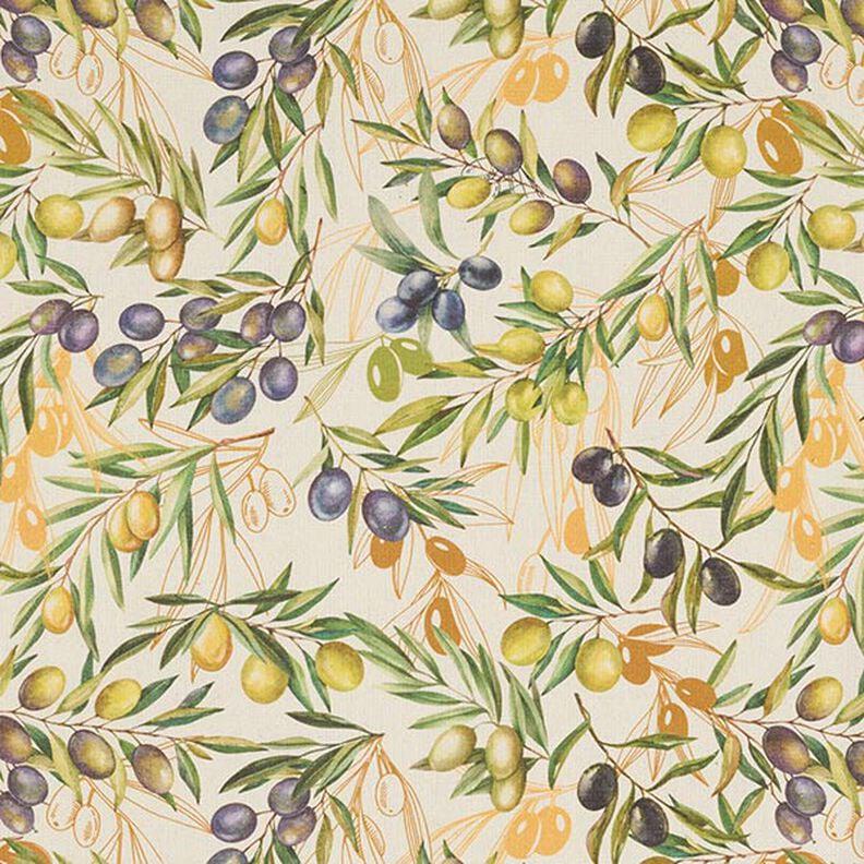 Olive Branch Natural Tablecloth, Linen Look Cotton Blend, Handmade in UK