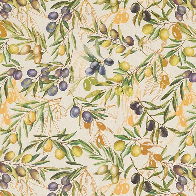 Olive Branch Natural Tablecloth, Linen Look Cotton Blend, Handmade in UK