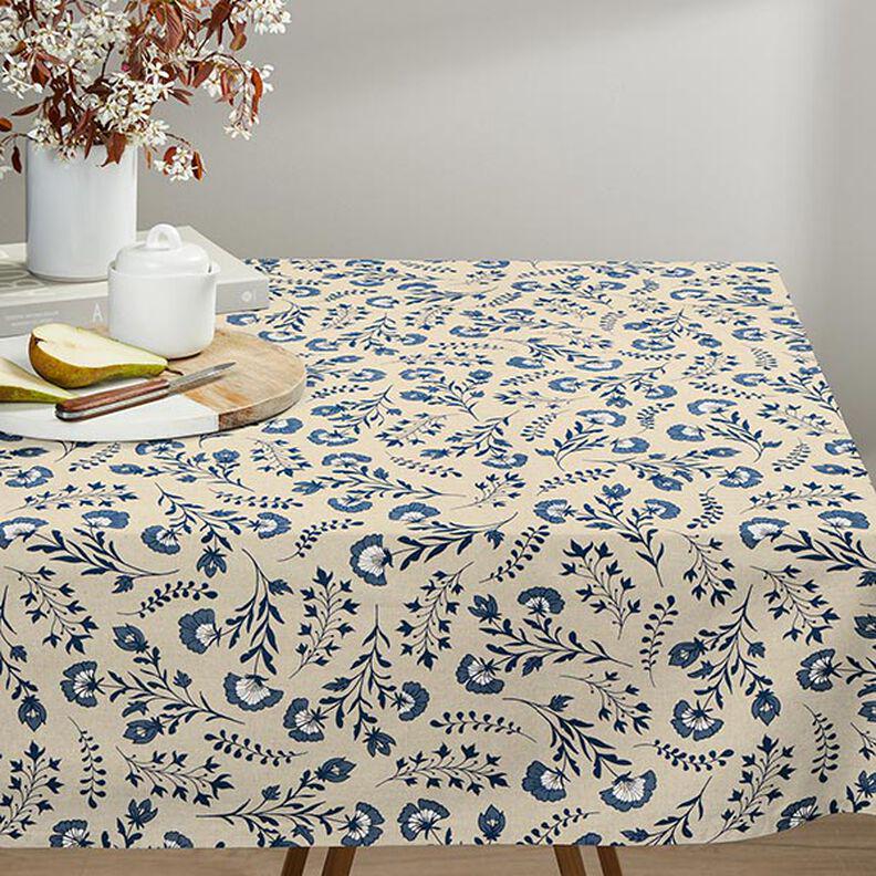 Scandi Floral Flowers Tablecloth, Round Oval Rectangle, Handmade UK