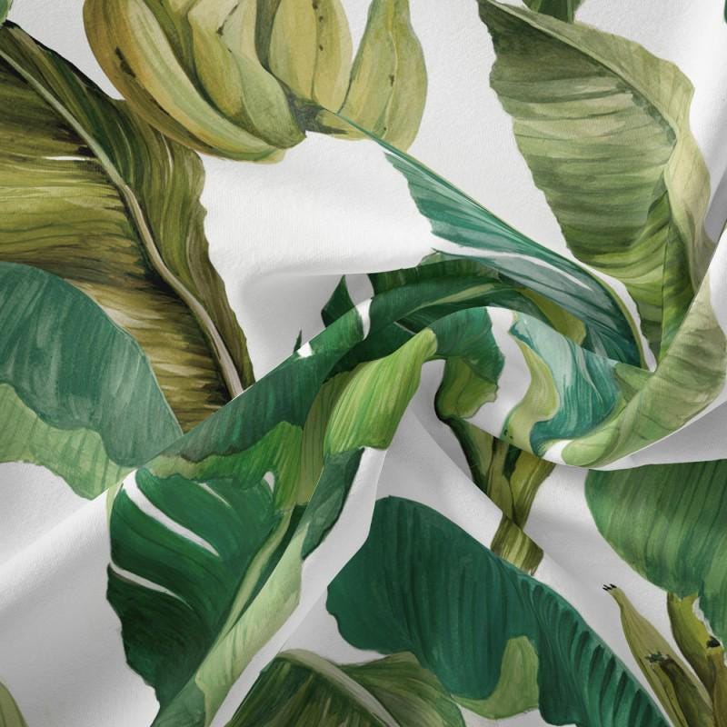 Banana Trees Coated Tablecloth , Leaves Coated Tablecloth , Teflon Coated Water Resistant Tablecloths , Round Oval Rectangle Tablecloth
