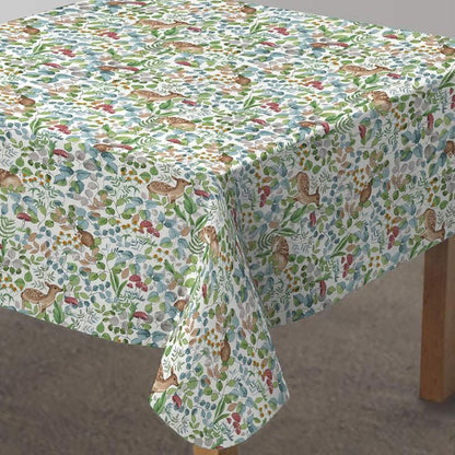 Bosco Woodland Animals Coated Tablecloth , Water Resistant Tablecloths , Teflon Coated Tablecloth , Round Oval Rectangle Tablecloth