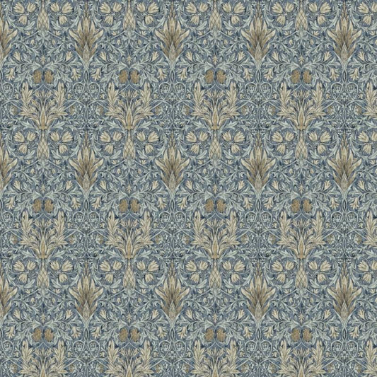 William Morris Coated Tablecloth Snakeshead Denim , Outdoor Water Resistant Teflon Coated Table Cloths , Round Round Oval Rectangle