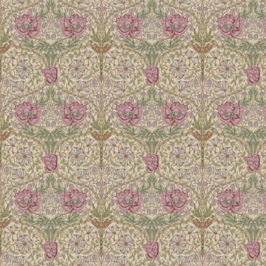 William Morris Coated Tablecloth Honeysuckle Rose , Water Resistant Teflon Coated , Round Oval Rectangle