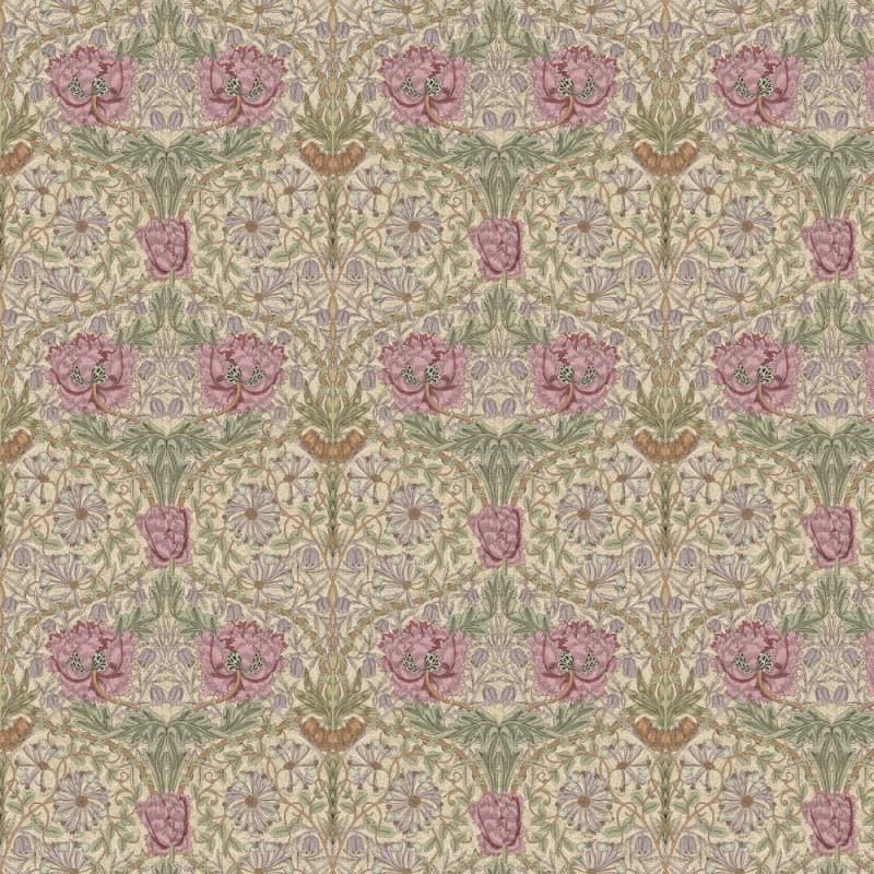 William Morris Coated Tablecloth Honeysuckle Rose , Water Resistant Teflon Coated , Round Oval Rectangle