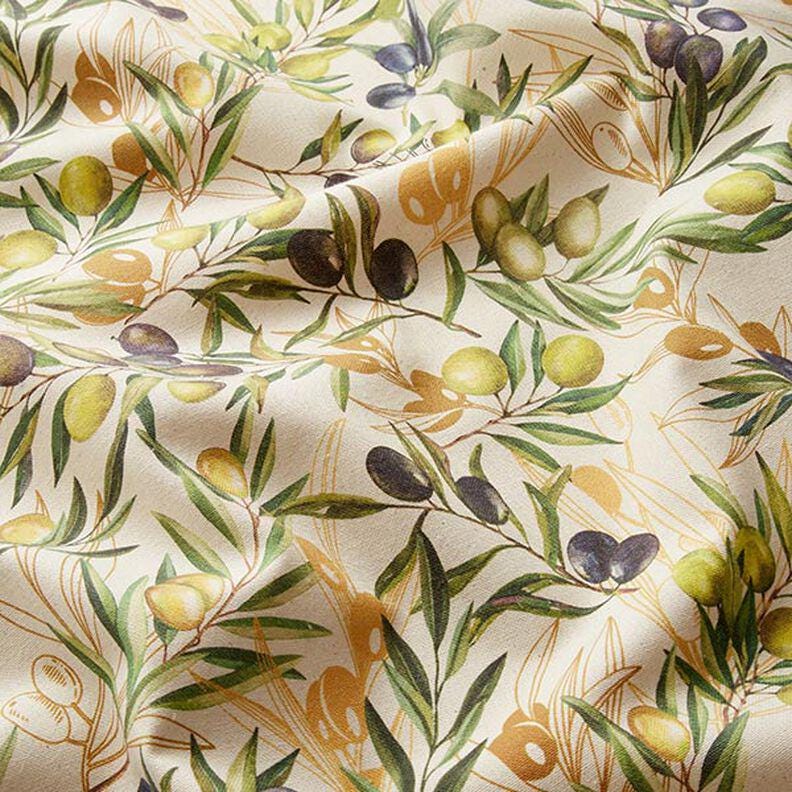 Olive Branch Natural Tablecloth, Linen Look Cotton Blend, Handmade in UK