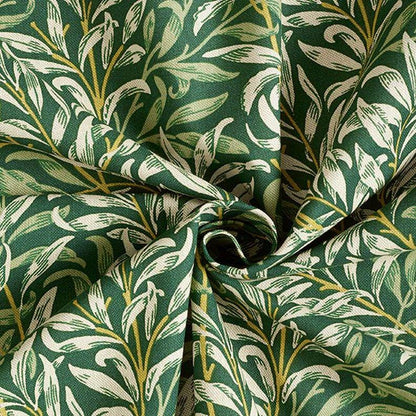 William Morris Willow Bough Tablecloth , Tangled Branches Natural Dark Green Tablecloth , Round Oval Square Rectangle Tablecloth