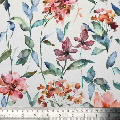 Giardino Floral Coated Tablecloths , Flowers Outdoor Tablecloth , Weather Resistant Tablecloth , Round Oval Rectangle Tablecloth