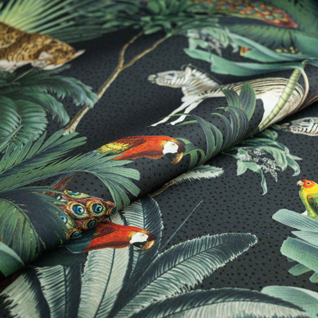 Safari Animals Coated Tablecloths , Royal Palm Outdoor Tablecloth , Weather Resistant Tablecloth , Round Oval Rectangle Tablecloth