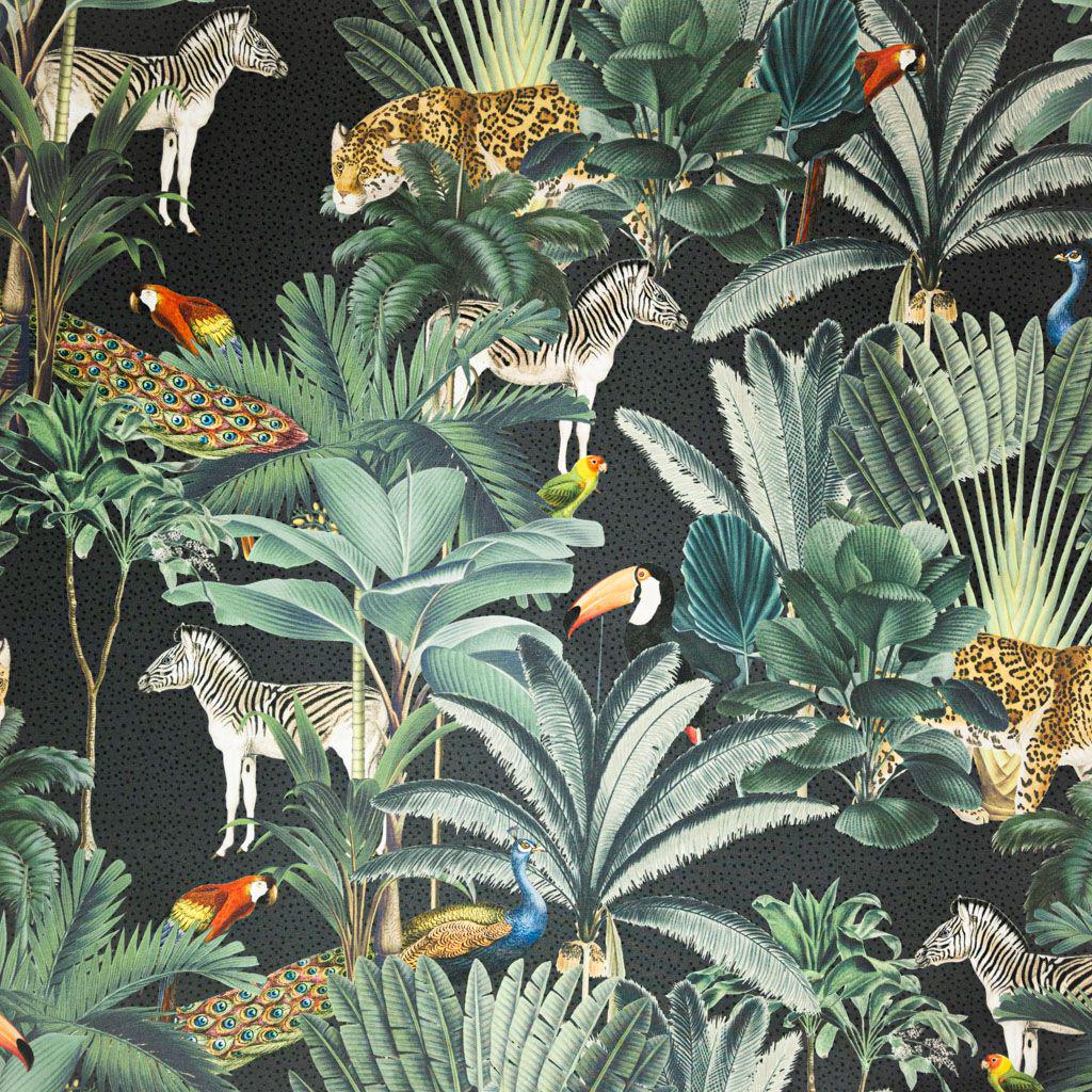 Safari Animals Coated Tablecloths , Royal Palm Outdoor Tablecloth , Weather Resistant Tablecloth , Round Oval Rectangle Tablecloth