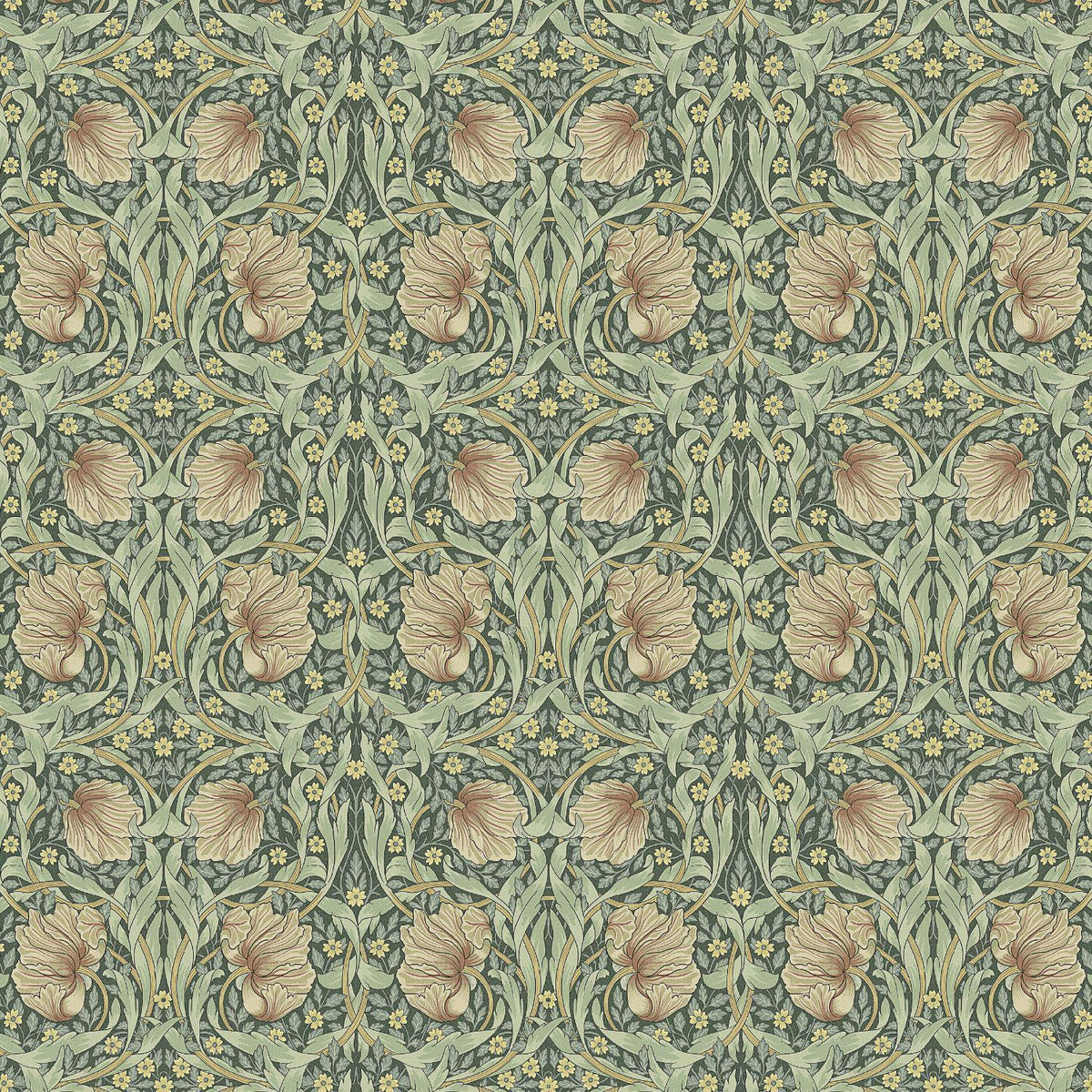 William Morris Pimpernel Tablecloth: Teflon Coated Cotton, Water Resistant