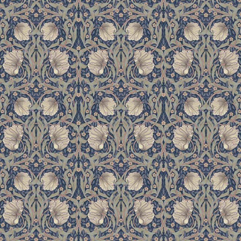 William Morris Coated Tablecloth Pimpernel Navy , Outdoor Water Resistant Teflon Coated Table Cloth , Round Oval Rectangle