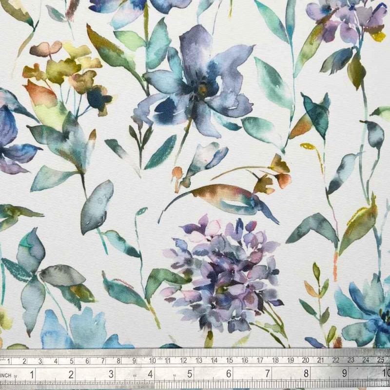 Giardino Floral Coated Tablecloths , Flowers Outdoor Tablecloth , Weather Resistant Tablecloth , Round Oval Rectangle Tablecloth