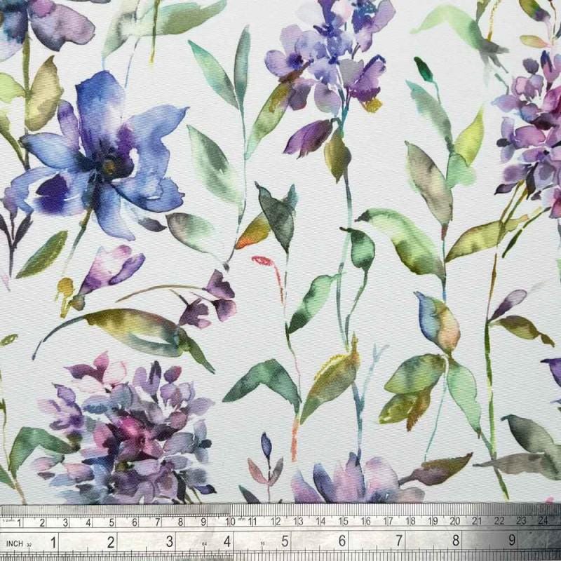 Giardino Floral Coated Tablecloths , Flowers Outdoor Tablecloth , Weather Resistant Tablecloth , Round Oval Rectangle Tablecloth