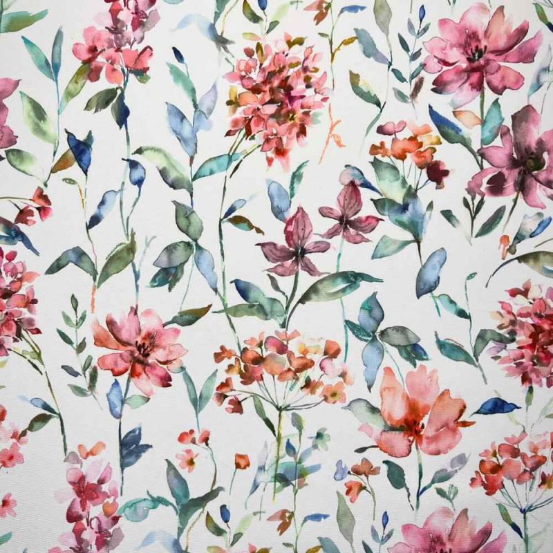 Giardino Floral Coated Tablecloths , Flowers Outdoor Tablecloth , Weather Resistant Tablecloth , Round Oval Rectangle Tablecloth