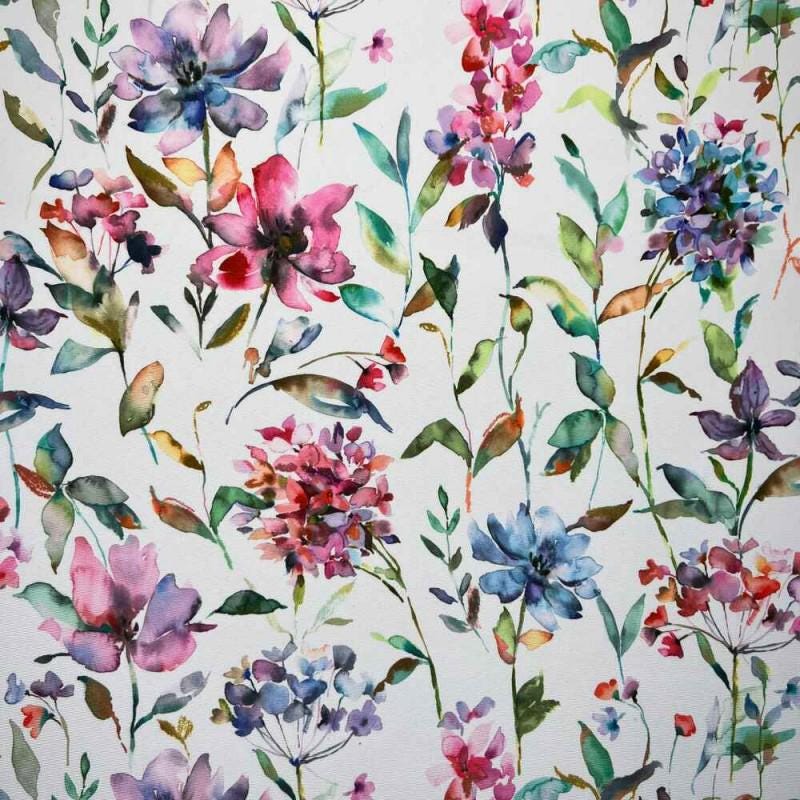 Giardino Floral Coated Tablecloths , Flowers Outdoor Tablecloth , Weather Resistant Tablecloth , Round Oval Rectangle Tablecloth