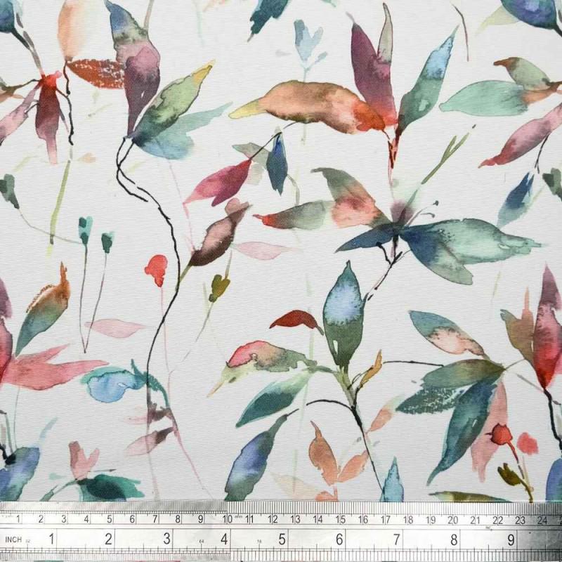 Lago Floral Coated Tablecloths , Leaves Leaf Outdoor Tablecloth , Weather Resistant Tablecloth , Round Oval Rectangle Tablecloth