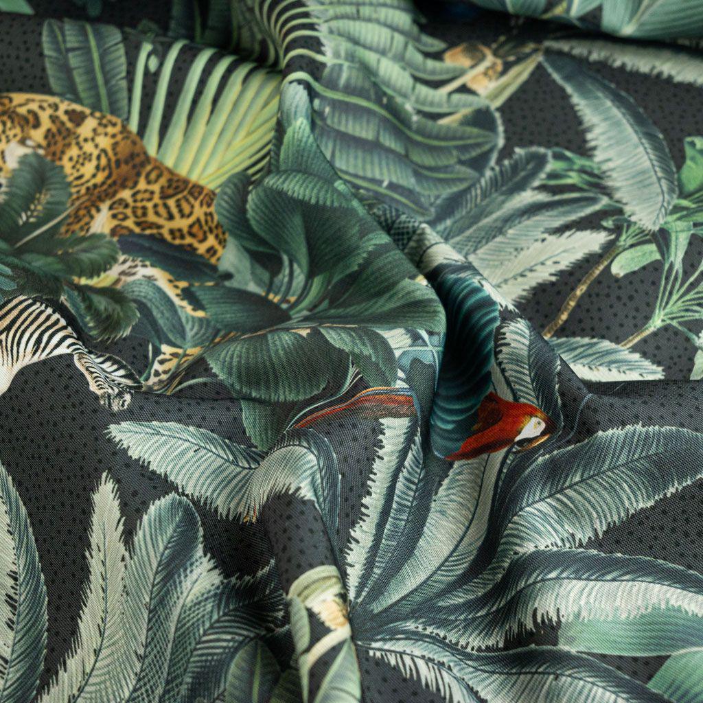 Safari Animals Coated Tablecloths , Royal Palm Outdoor Tablecloth , Weather Resistant Tablecloth , Round Oval Rectangle Tablecloth