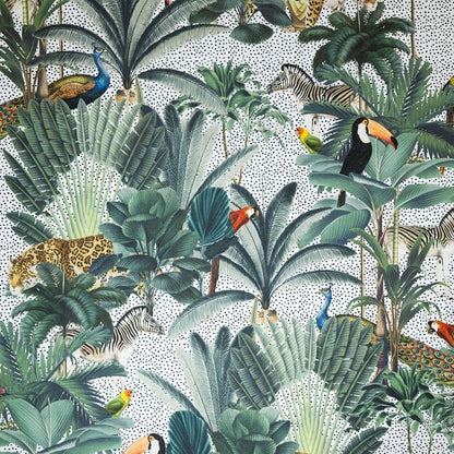 Safari Animals Coated Tablecloths , Royal Palm Outdoor Tablecloth , Weather Resistant Tablecloth , Round Oval Rectangle Tablecloth