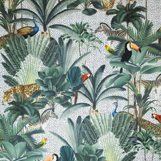 Safari Animals Coated Tablecloths , Royal Palm Outdoor Tablecloth , Weather Resistant Tablecloth , Round Oval Rectangle Tablecloth