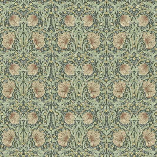 William Morris Pimpernel Tablecloth: Teflon Coated Cotton, Water Resistant