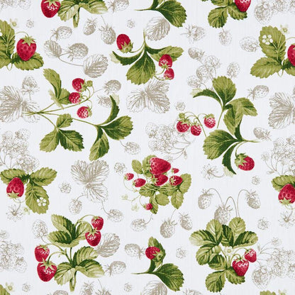 Round Strawberry Print Tablecloth, Handmade Cotton , Square, Oval, Rectangle