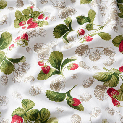Strawberry Tablecloth , Cotton Round Oval Rectangle Table Cloth , Handmade UK