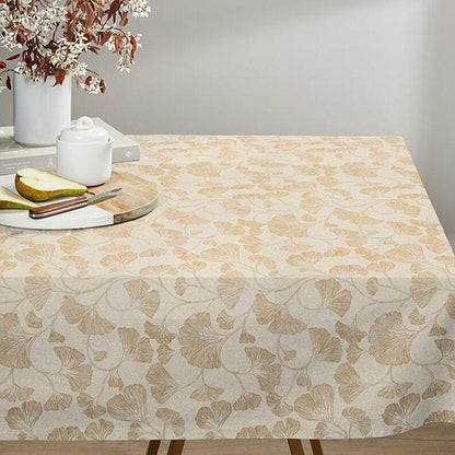 Ginkgo Floral Cushion Cover: Handmade Cotton Linen Throw Pillow, UK Made