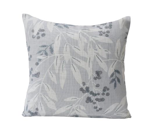 Laura Ashley Greendale Silver Floral Cushion Cover: Handmade Throw Pillow