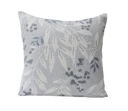 Laura Ashley Greendale Silver Floral Cushion Cover: Handmade Throw Pillow