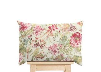 Watercolour Flowers Cushion Cover , Flowers Light Beige Raspberry Cushion Cover , Throw Pillow , Scatter Cushions , Cushion Cover UK
