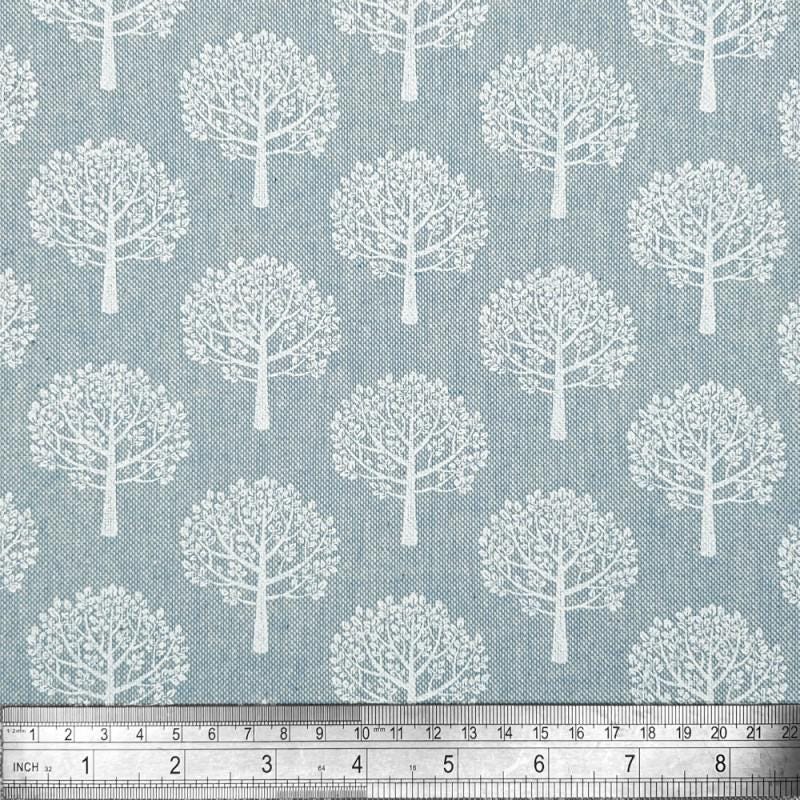 Sky Blue Mulberry Tree Tablecloth: Linen Look, Handmade in UK
