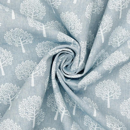 Sky Blue Mulberry Tree Tablecloth: Linen Look, Handmade in UK