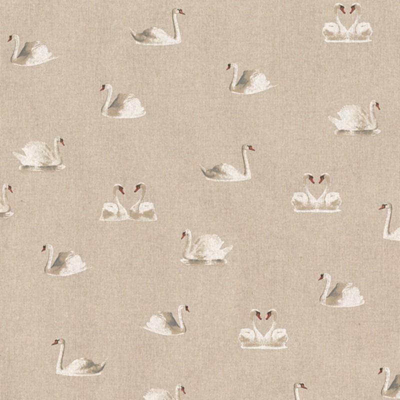 Swans Birds Tablecloth , Wildlife Linen Look Table Cloth , Round Oval Rectange