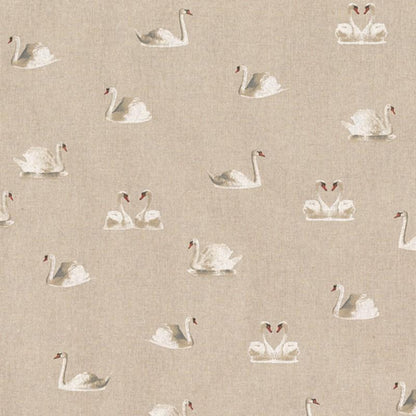 Swans Birds Tablecloth , Wildlife Linen Look Table Cloth , Round Oval Rectange