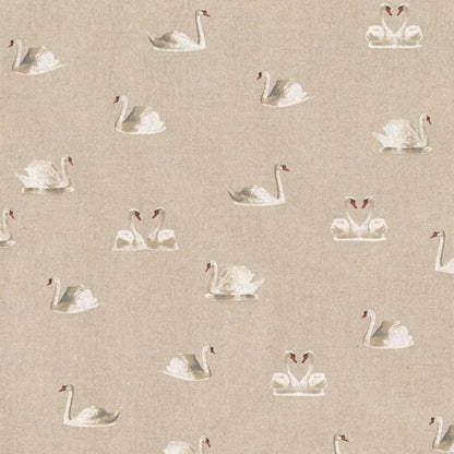 Swans Birds Tablecloth , Wildlife Linen Look Table Cloth , Round Oval Rectange