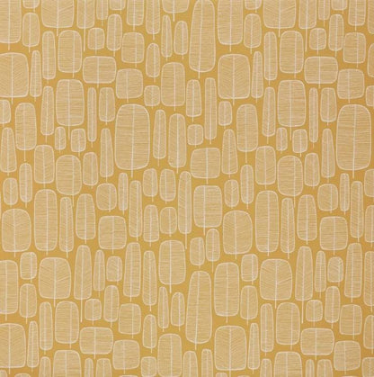 MissPrint Little Trees Yellow Tablecloth: Handmade Floral Cotton, UK Made