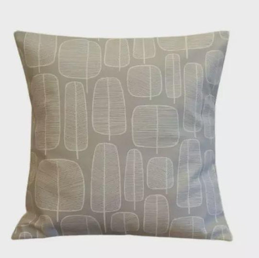 Little Trees Kernel Grey Cushion Cover: Handmade Cotton Throw Pillow