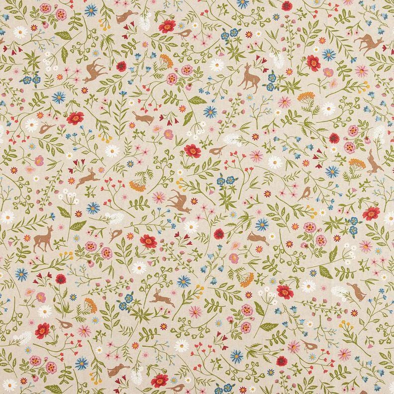 Woodland Forest Animals Tablecloth , Linen Look Round Oval Rectange ,
