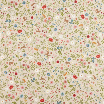 Woodland Forest Animals Tablecloth , Linen Look Round Oval Rectange ,