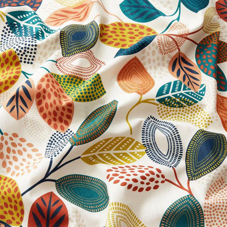 Round Scandi Leaves Leaf Tablecloth , Leaf Multi Tablecloth , Round Tablecloth , Oval Tablecloth , Rectange Tablecloth