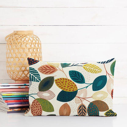 Round Scandi Leaves Leaf Tablecloth , Leaf Multi Tablecloth , Round Tablecloth , Oval Tablecloth , Rectange Tablecloth