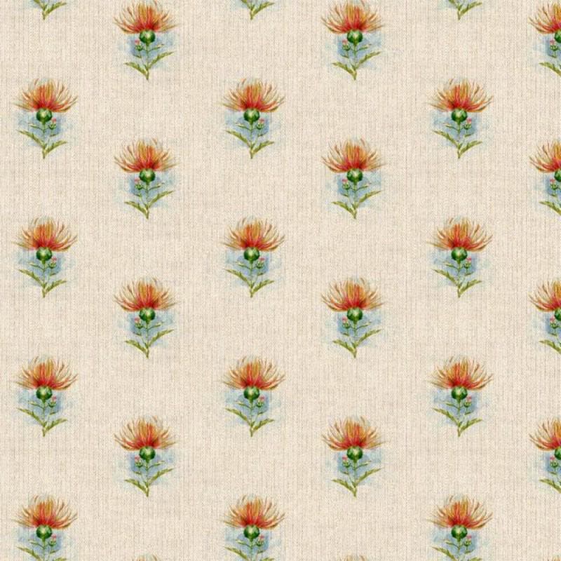 Scottish Highland Thistle Linen Look Tablecloth: Handmade in UK