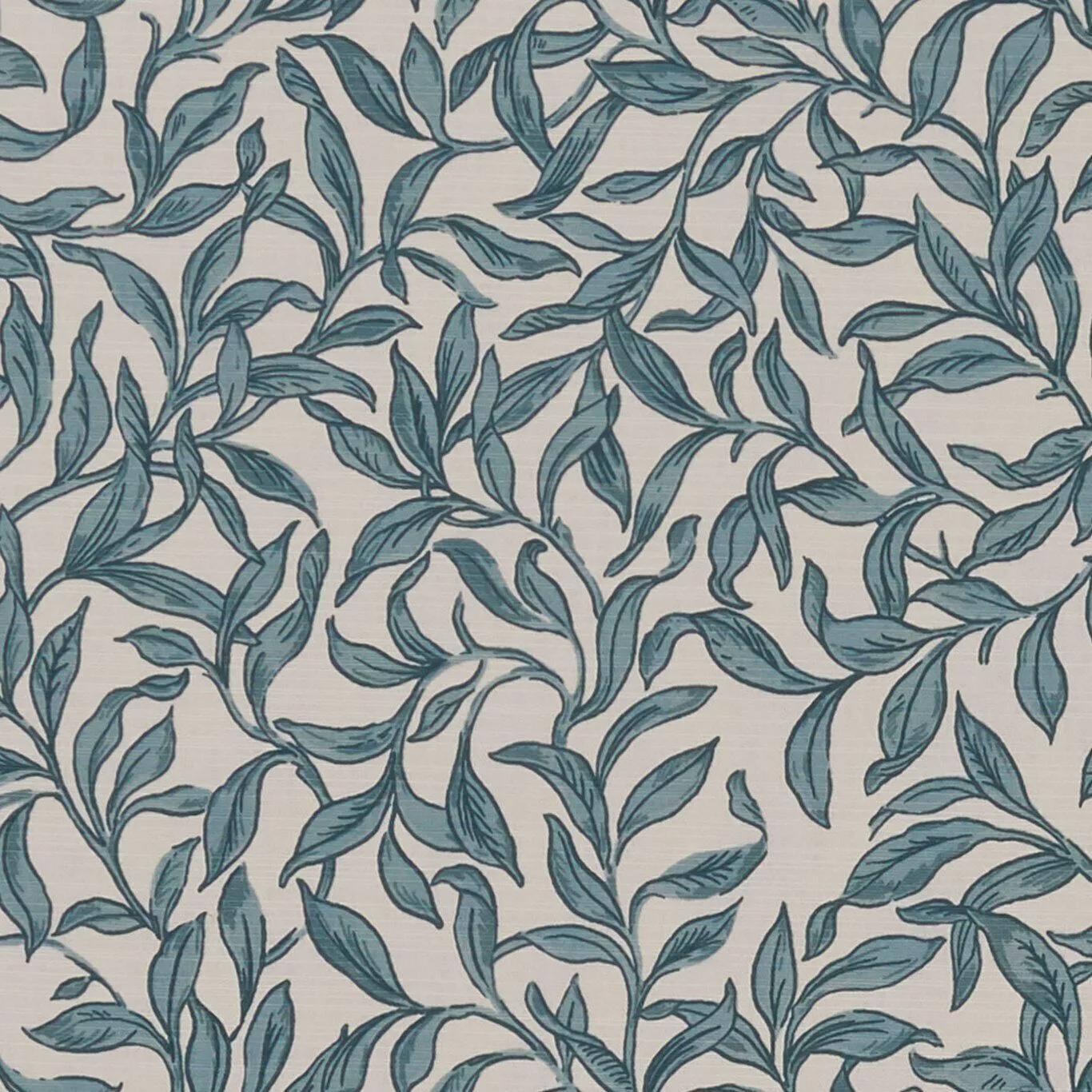 Leaf Elegance Entwistle Teal Cushion Cover , Leaves Throw Pillow , Handmade UK