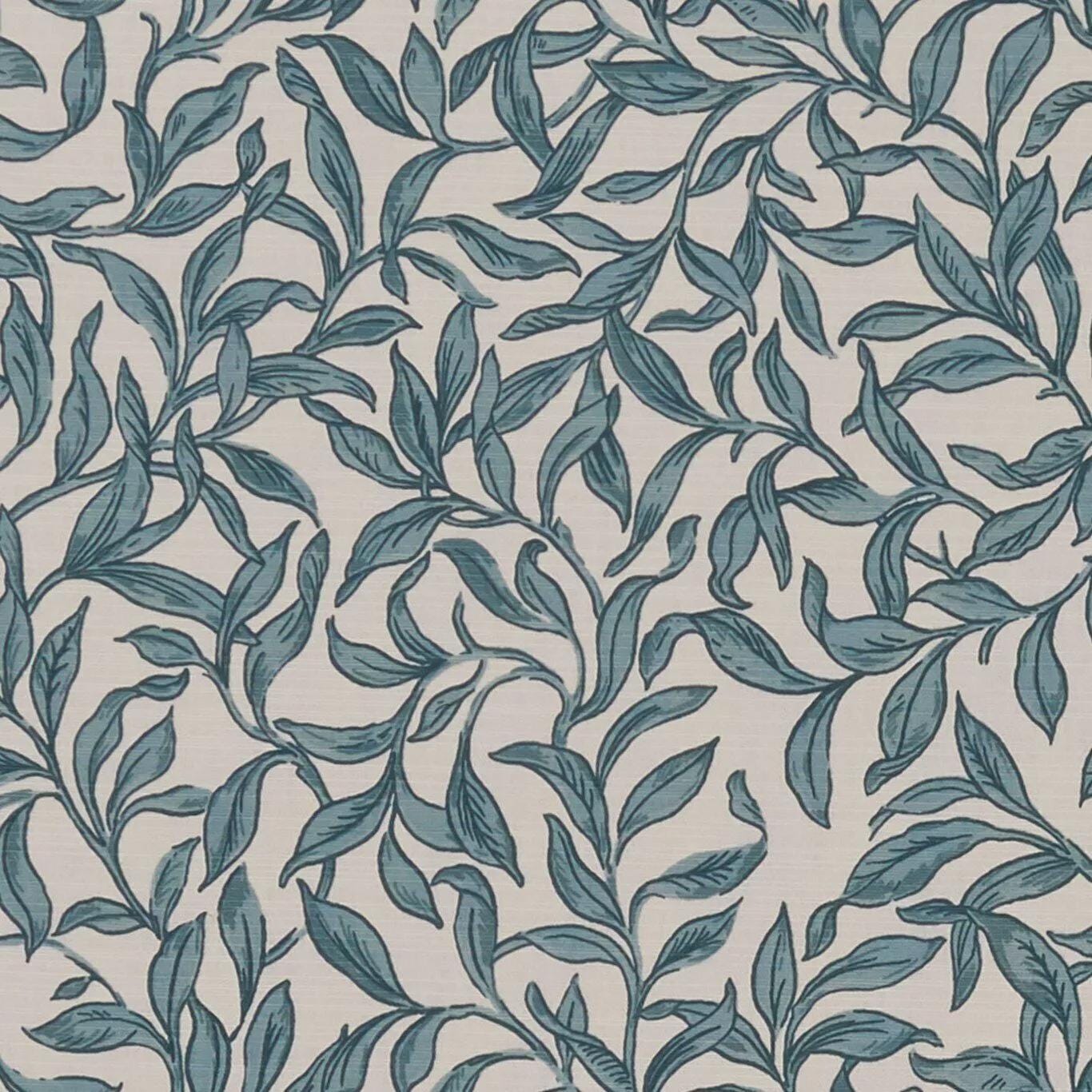 Leaf Elegance Entwistle Teal Cushion Cover , Leaves Throw Pillow , Handmade UK