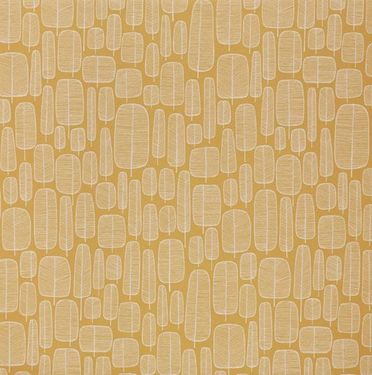 MissPrint Little Trees Yellow Tablecloth: Handmade Floral Cotton, UK Made