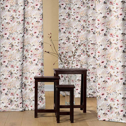 Vintage Rose Floral Tablecloth, Beige Pink, Handmade in UK